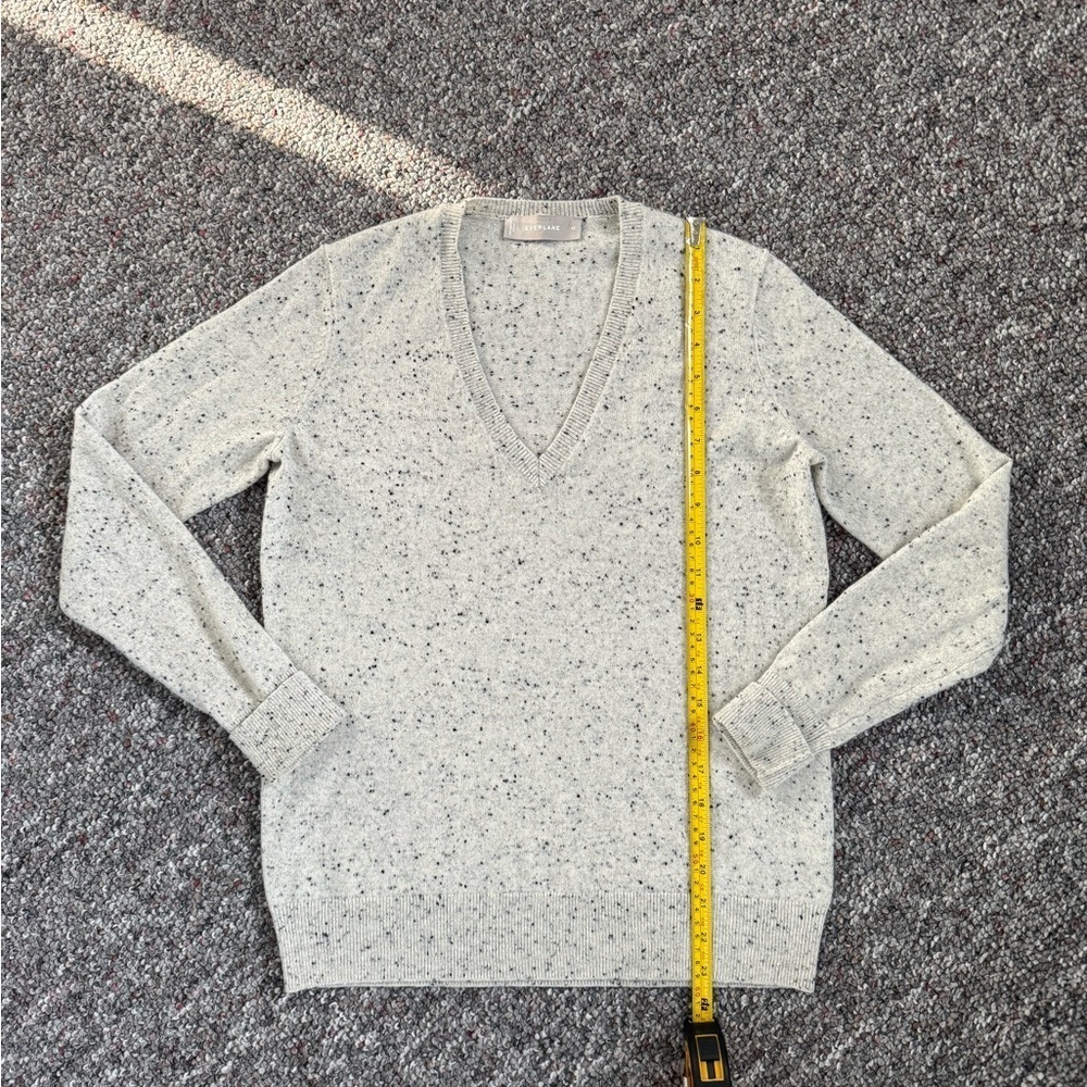 Everlane Gray Speckled 100% Cashmere Knit Sweater Womens Size Xs